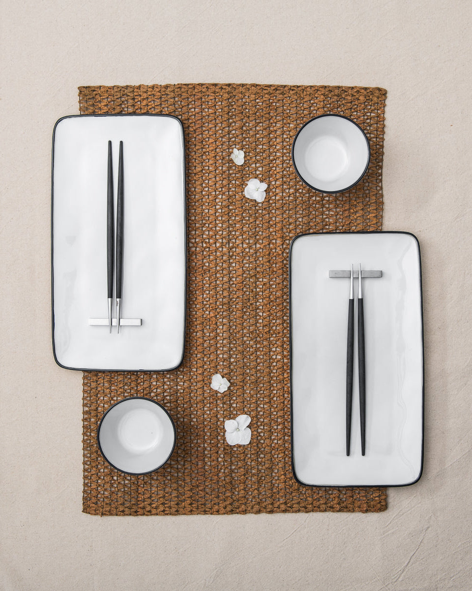 Goa Blue Chopsticks Set 2 pz + support