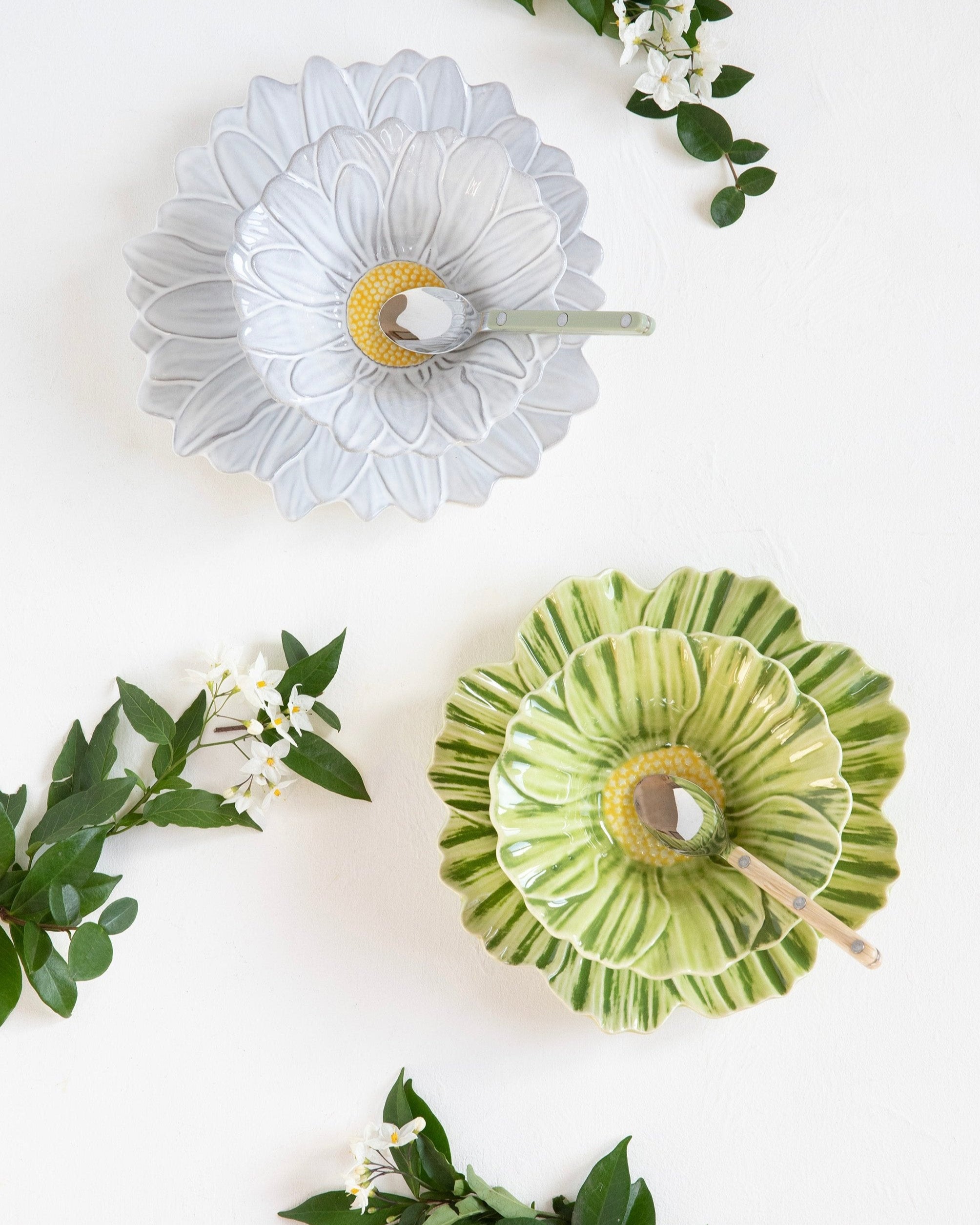 Dessert Plate Flor Verde