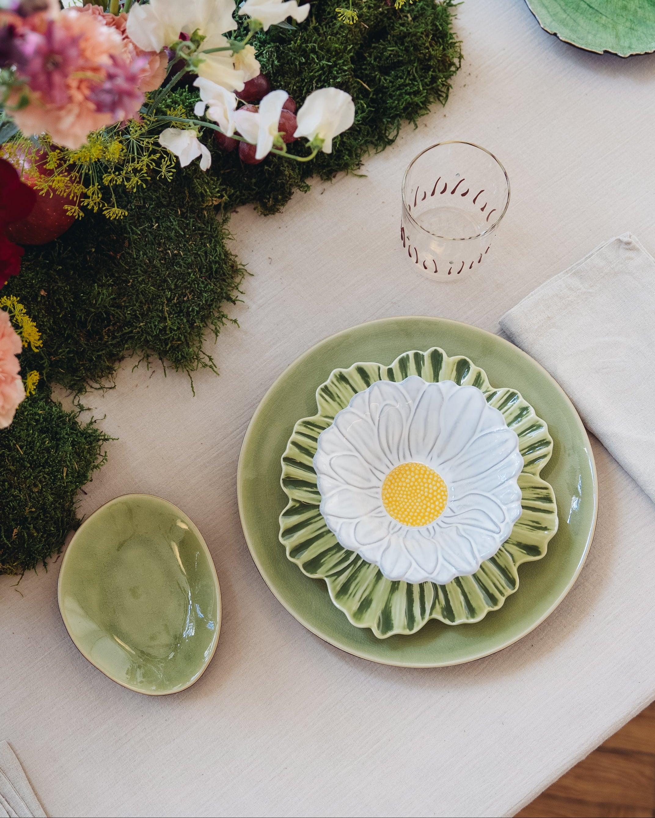 Assiette à Dessert Flor Verde