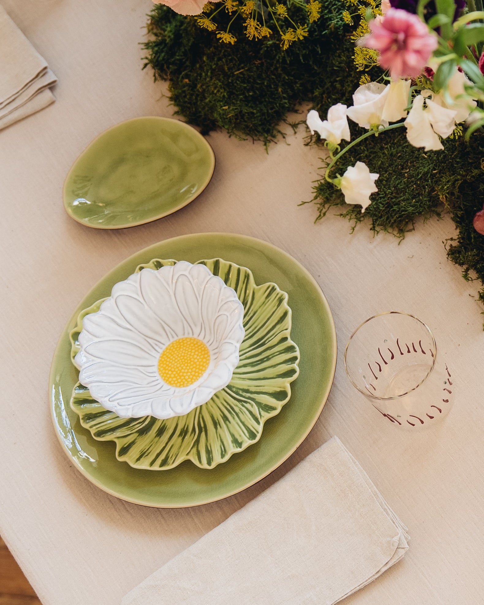 Assiette à Dessert Flor Verde