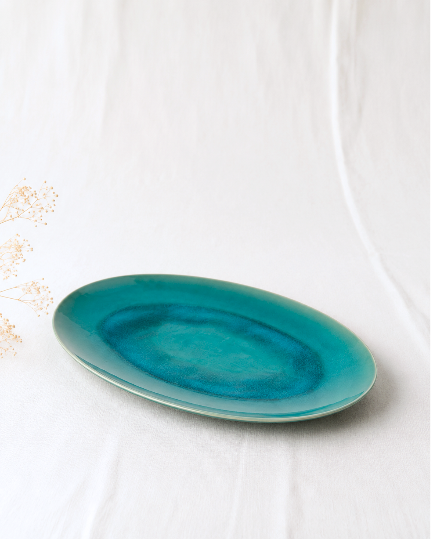 Plat ovale Riviera Blue
