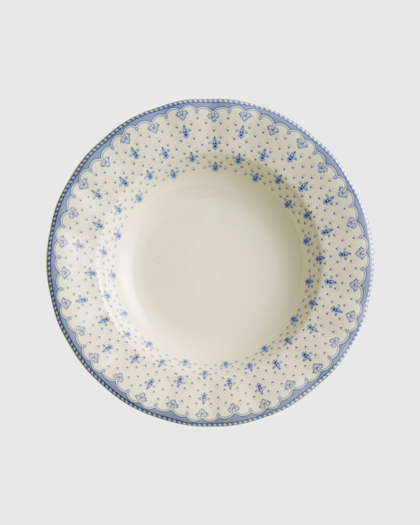 Assiette creuse Fleur de Lys Bleue Lot de 6