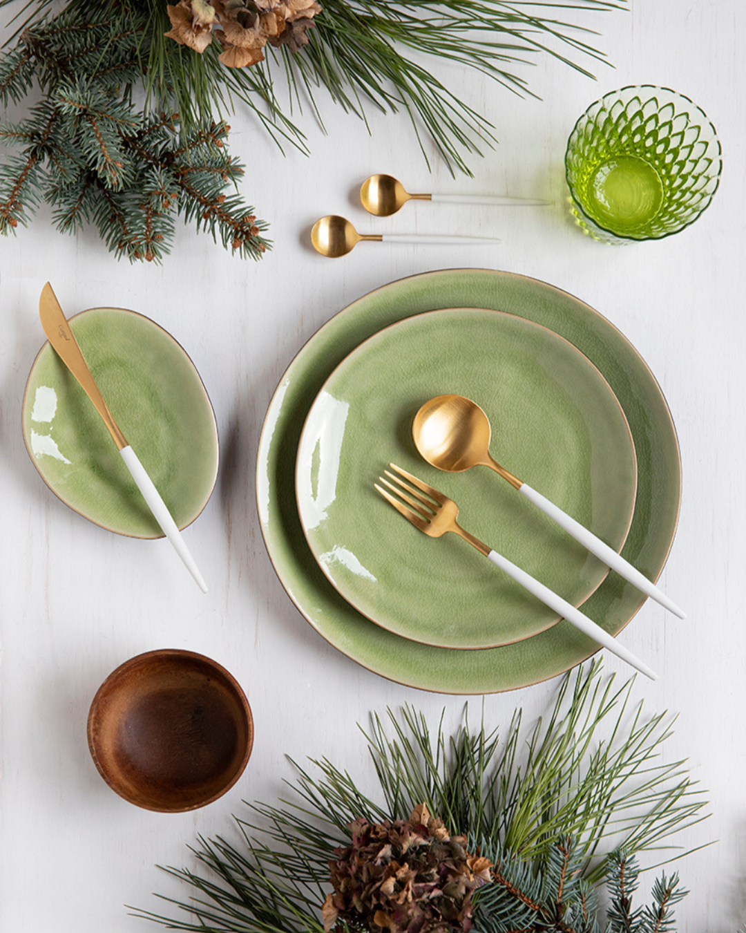 Assiette Plate Riviera Green