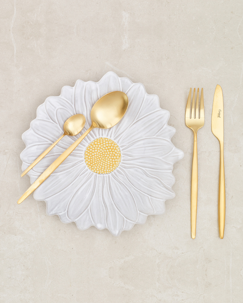 Couverts Solo Gold Matte - 4 pièces