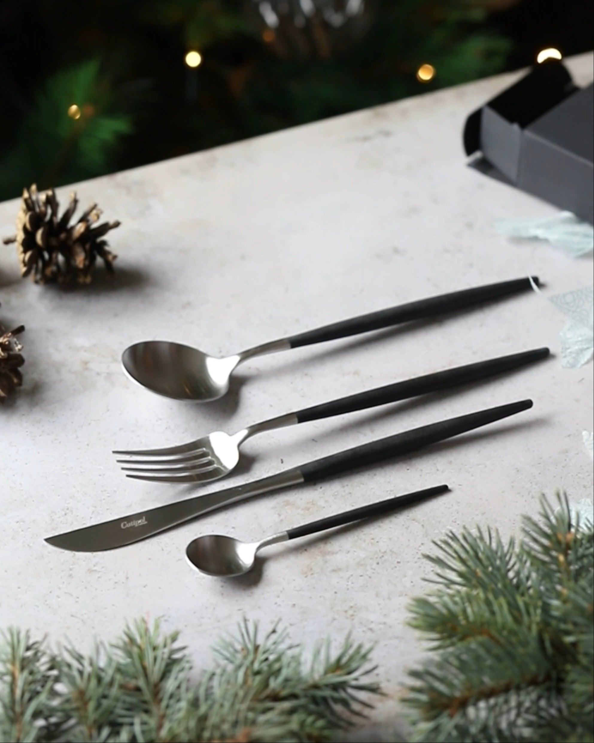 Couverts Cutipol Goa Black - 24 pièces -