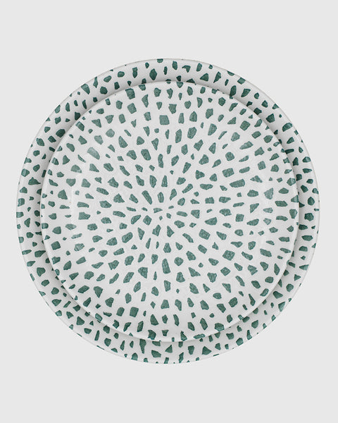 Assiette Plate Mosaic Forest Green
