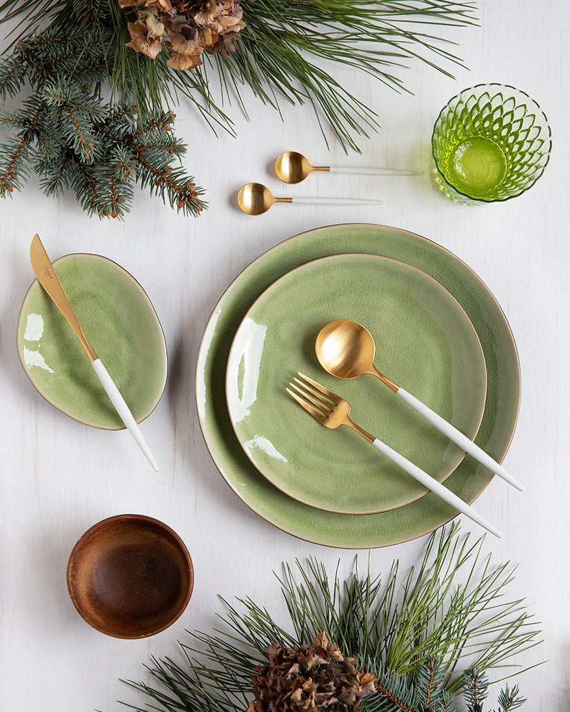 Riviera Green 12-piece Dinner Set