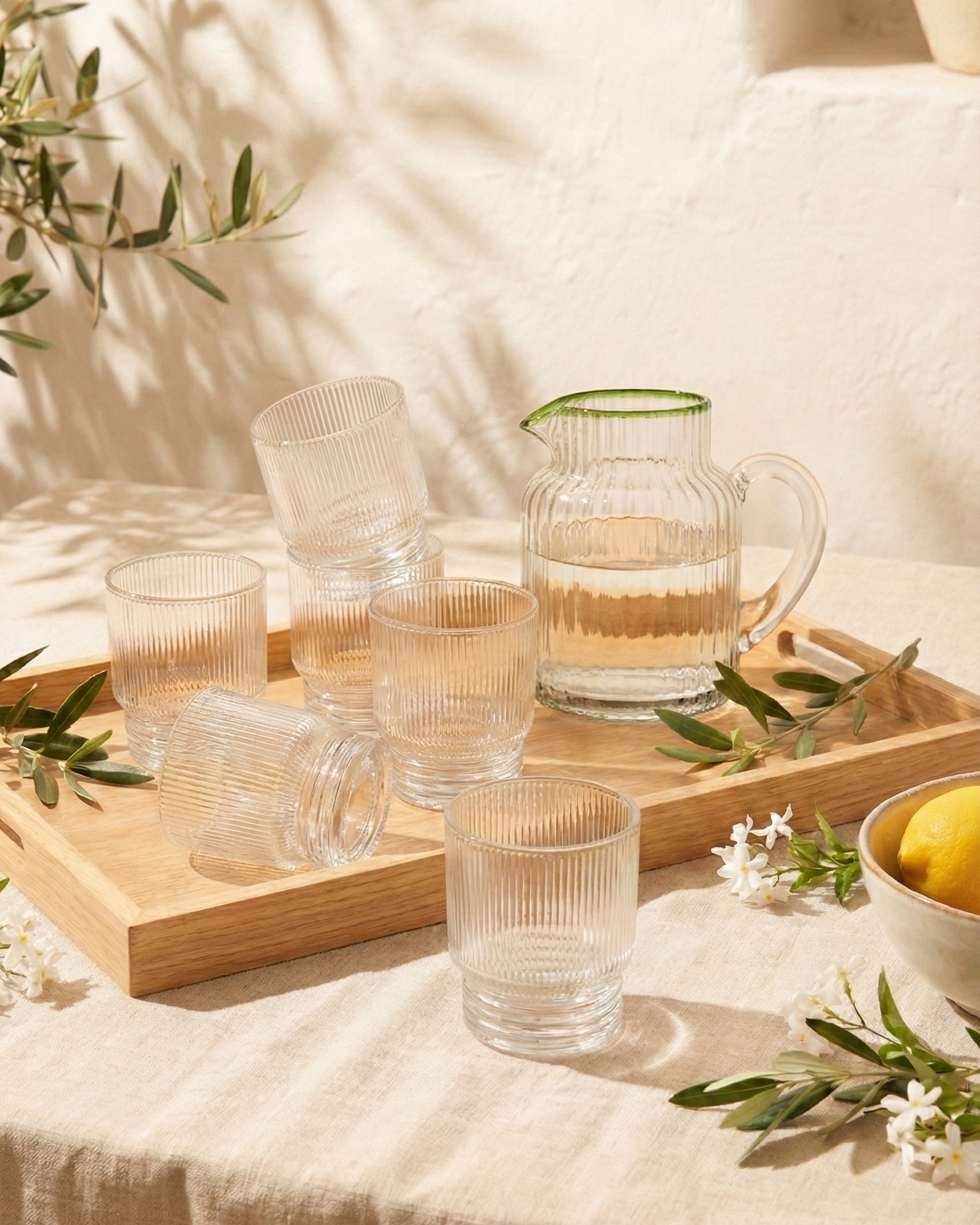 Set 6 Verres Todo Modo + carafe Dudu Da