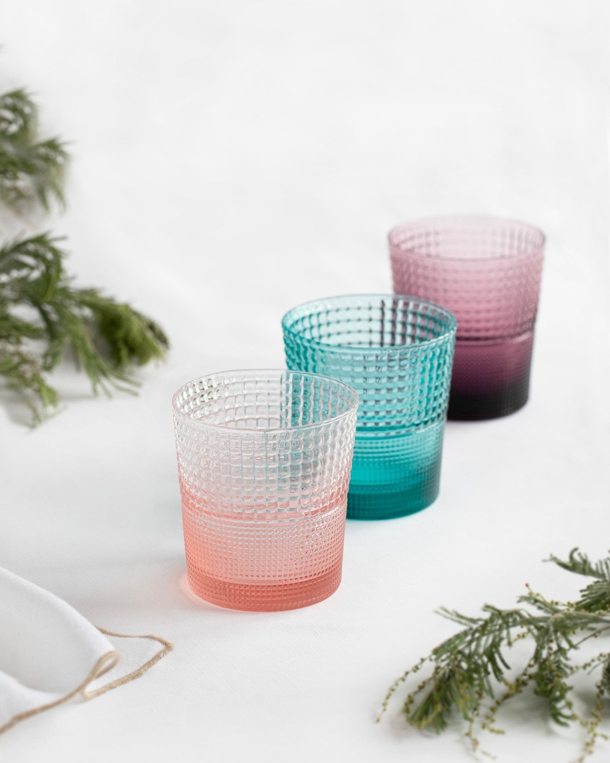 Set 6 verres Pikes Colours + Carafe Pikes Clear