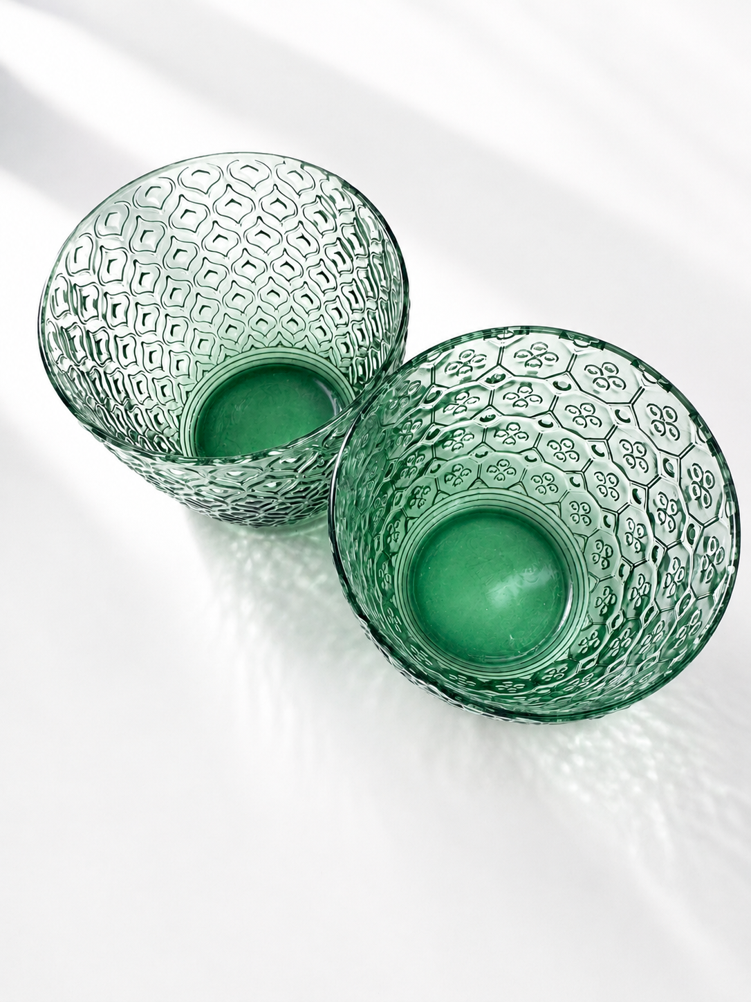 Lot de 6 verres Textures Optical Olive Green