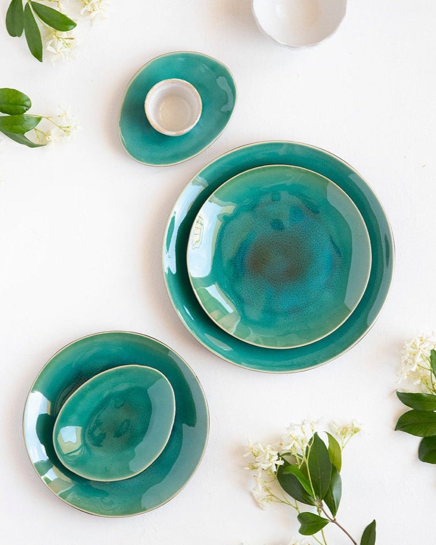 Assiette Plate Riviera Blue