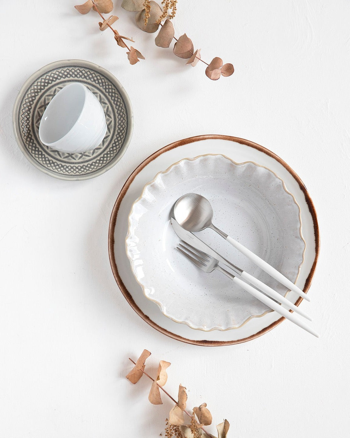 Natural Brown "Organic" 12-piece Dinner Set