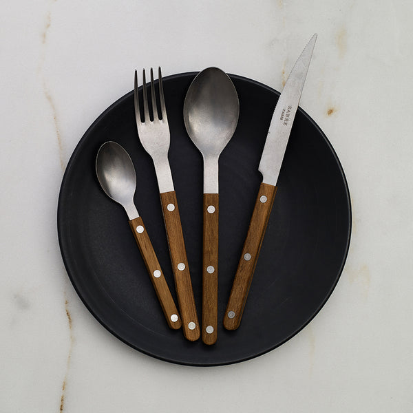 Bistrot Uni, Blanc - Coffret Set Les Essentiels - ensemble de 4 couverts de service main image 1
