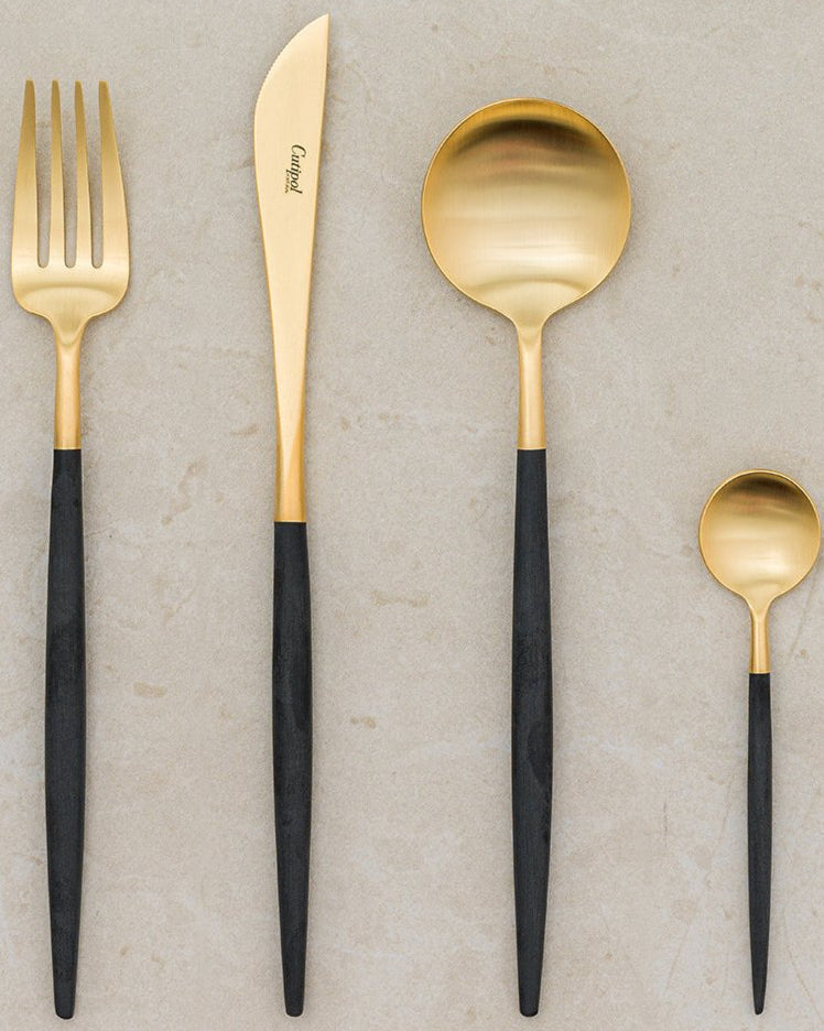 Couverts Cutipol Black Gold - 4 Piéces