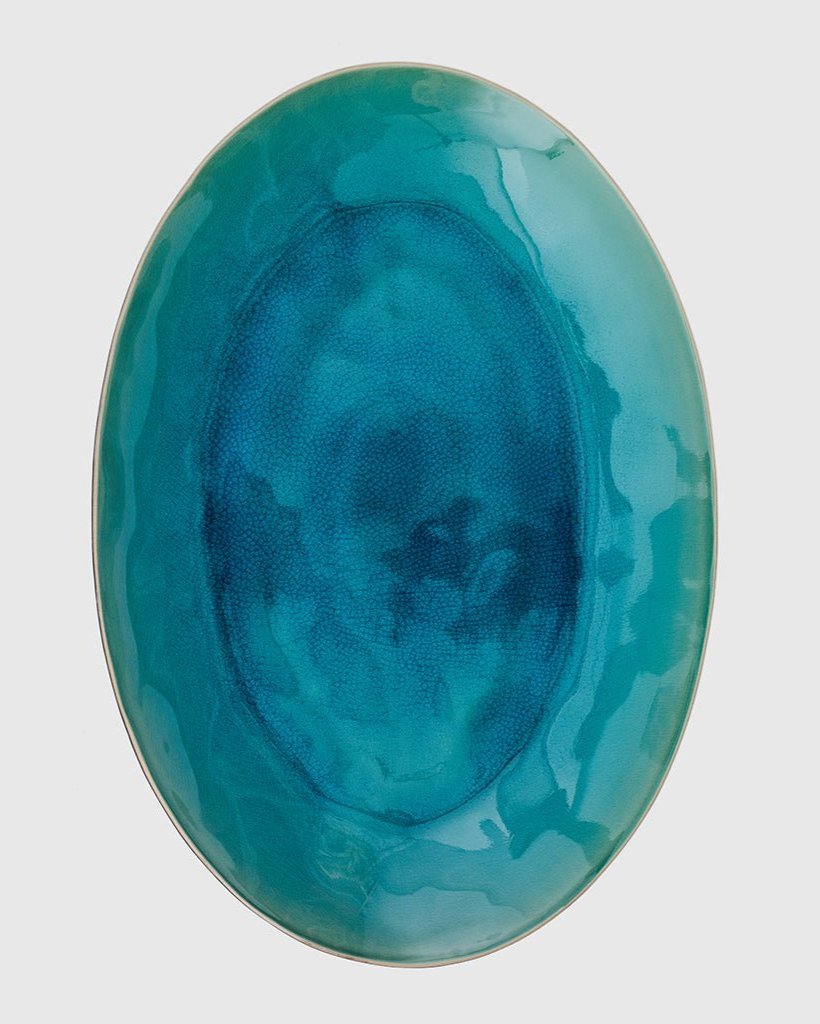 Fuente ovalada Riviera Blue