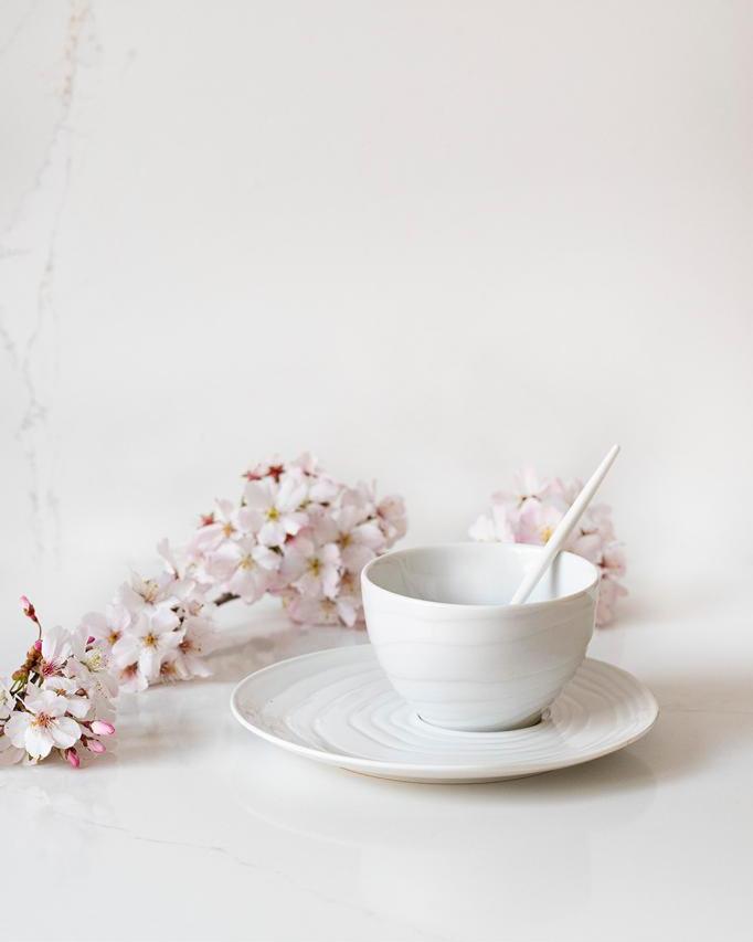 Tasse et soucoupe Teak White