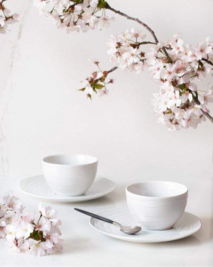 Tasse et soucoupe Teak White