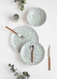 Mosaic Forest Green 12-piece dinner set