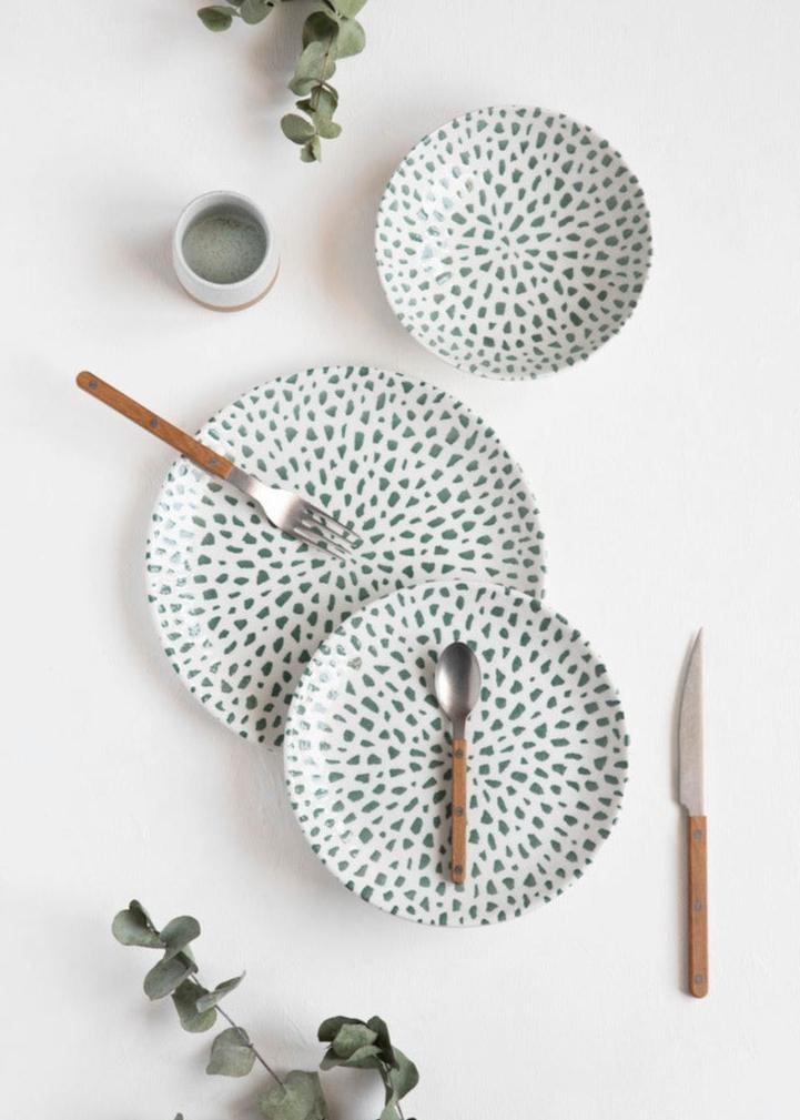 Service de table 12 pièces Mosaic Forest Green