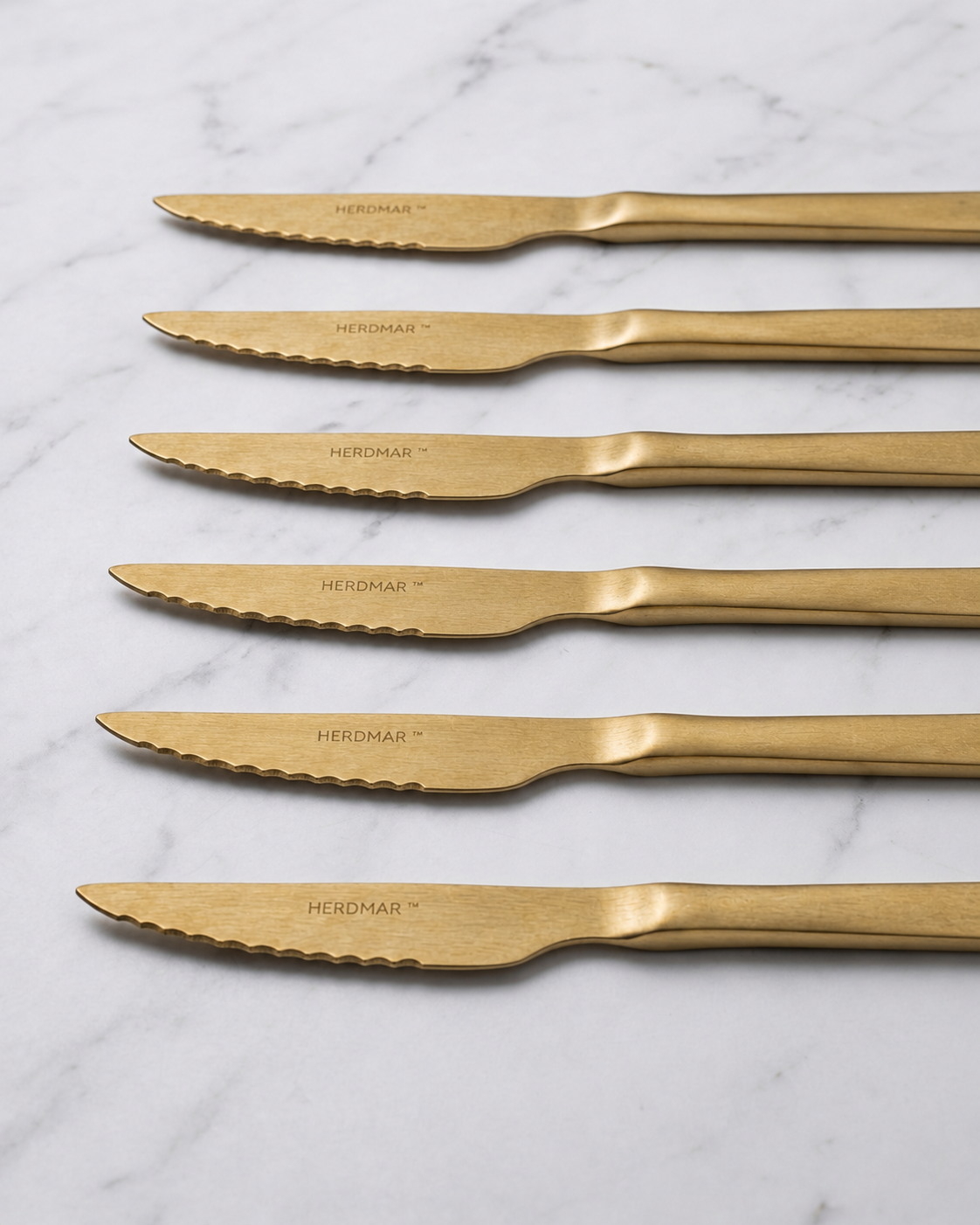 Set de 6 couteaux à viande Tribeca Gold Vintage