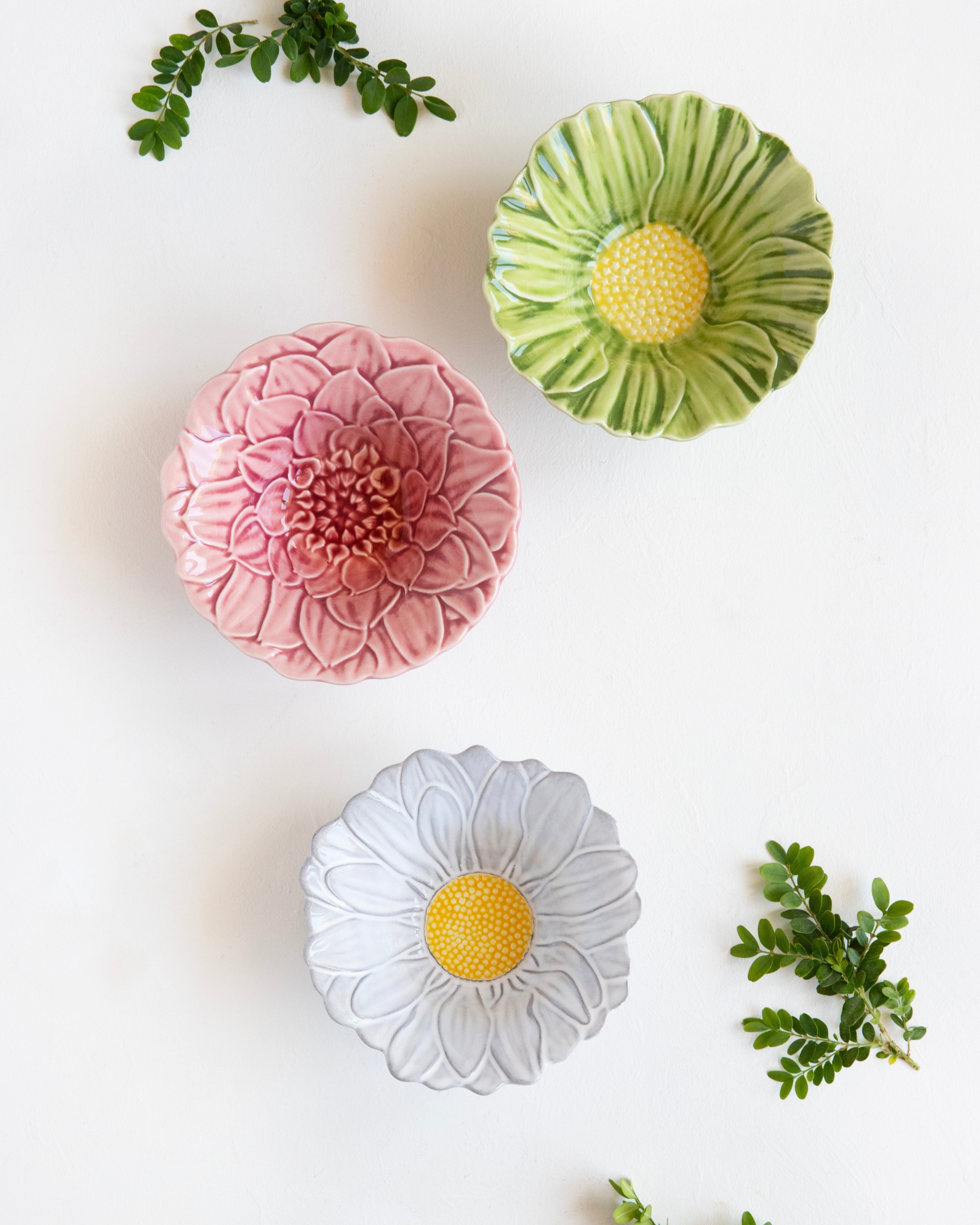 Set 3 bols fleurs