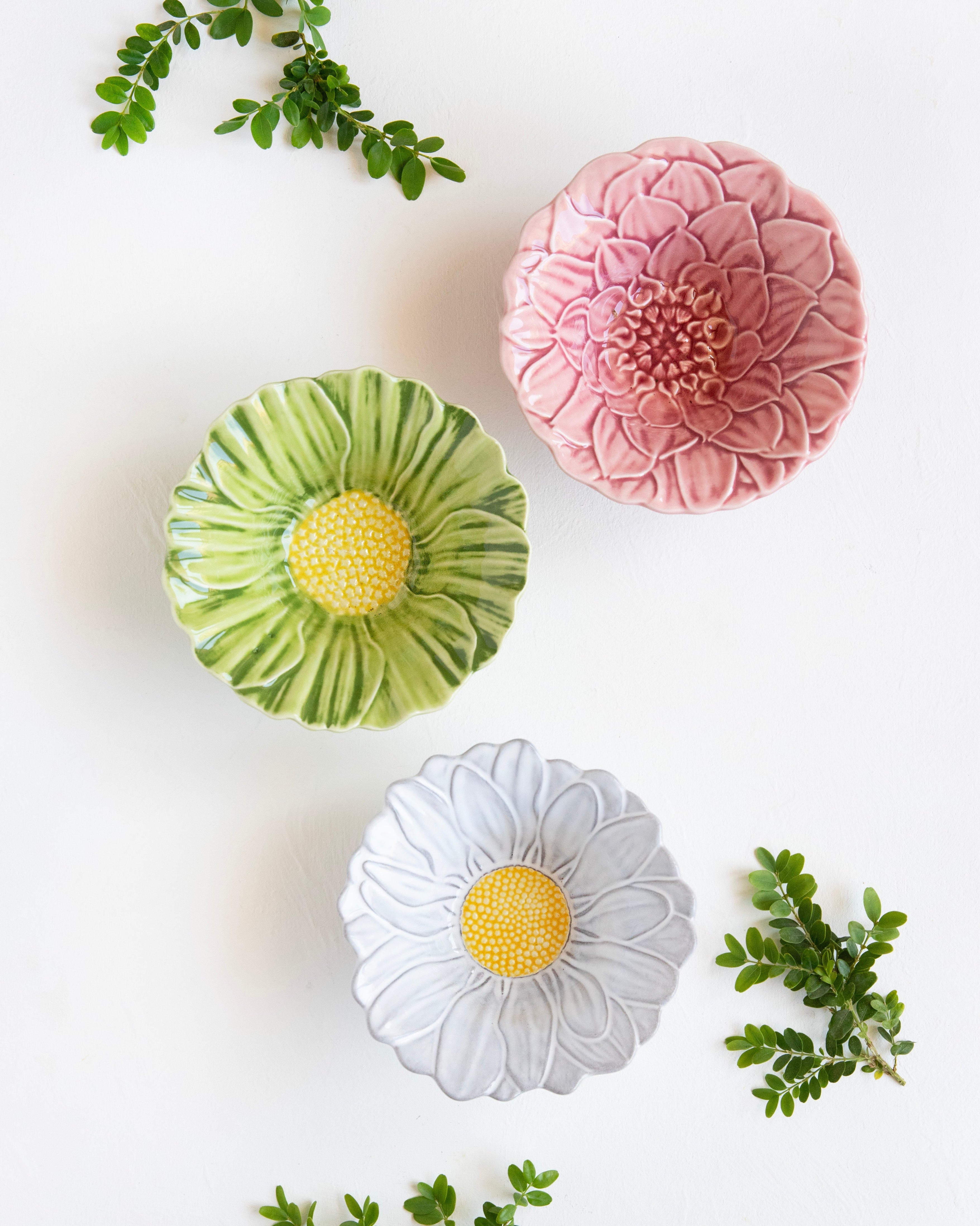 Set 3 bols fleurs