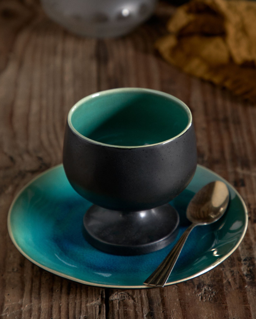Bowl con pie Riviera Blue