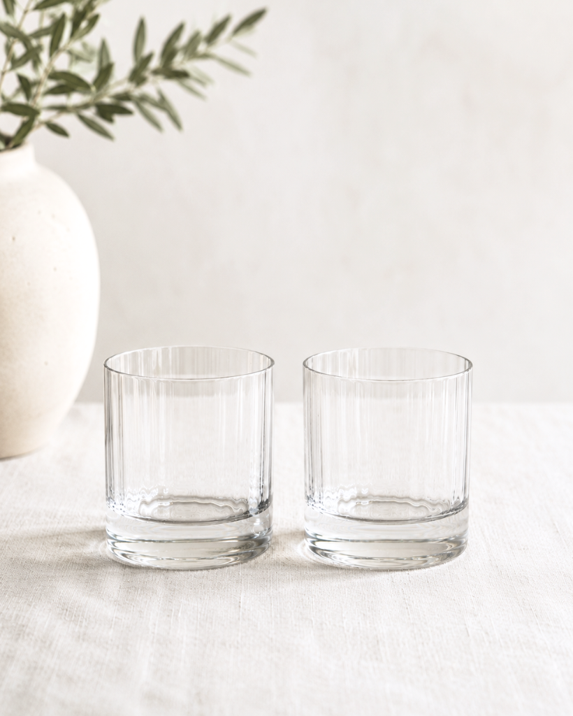 Lot de 2 verres H2O Reeded
