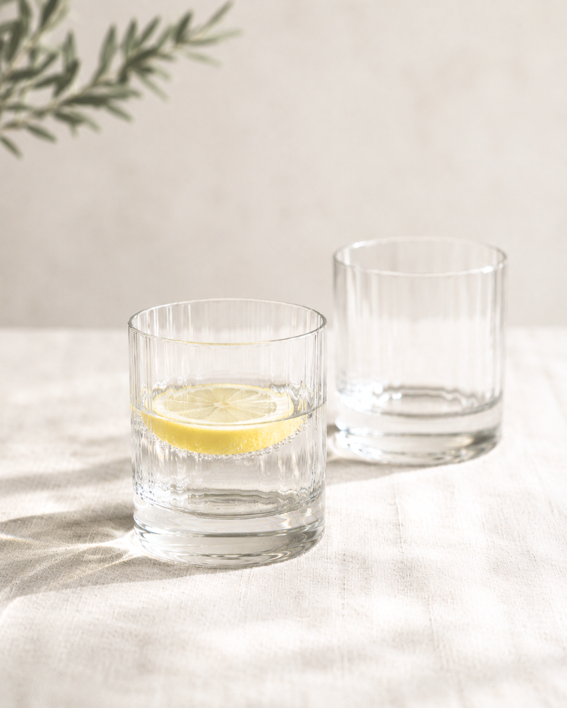 Lot de 2 verres H2O Reeded