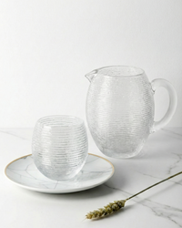 Set de 6 verres + pichet Reeded