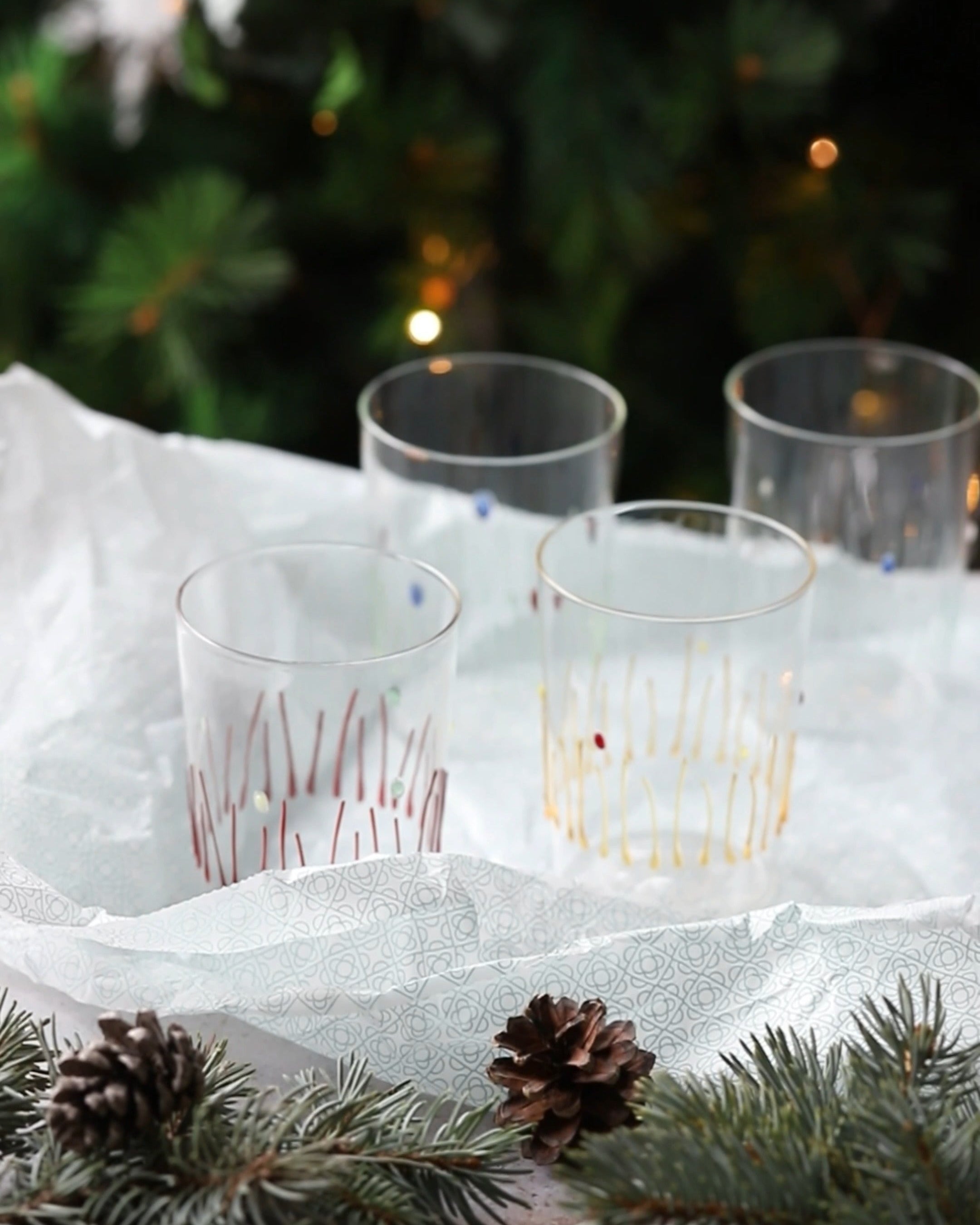 Ensemble de 4 verres Quattro Stagioni