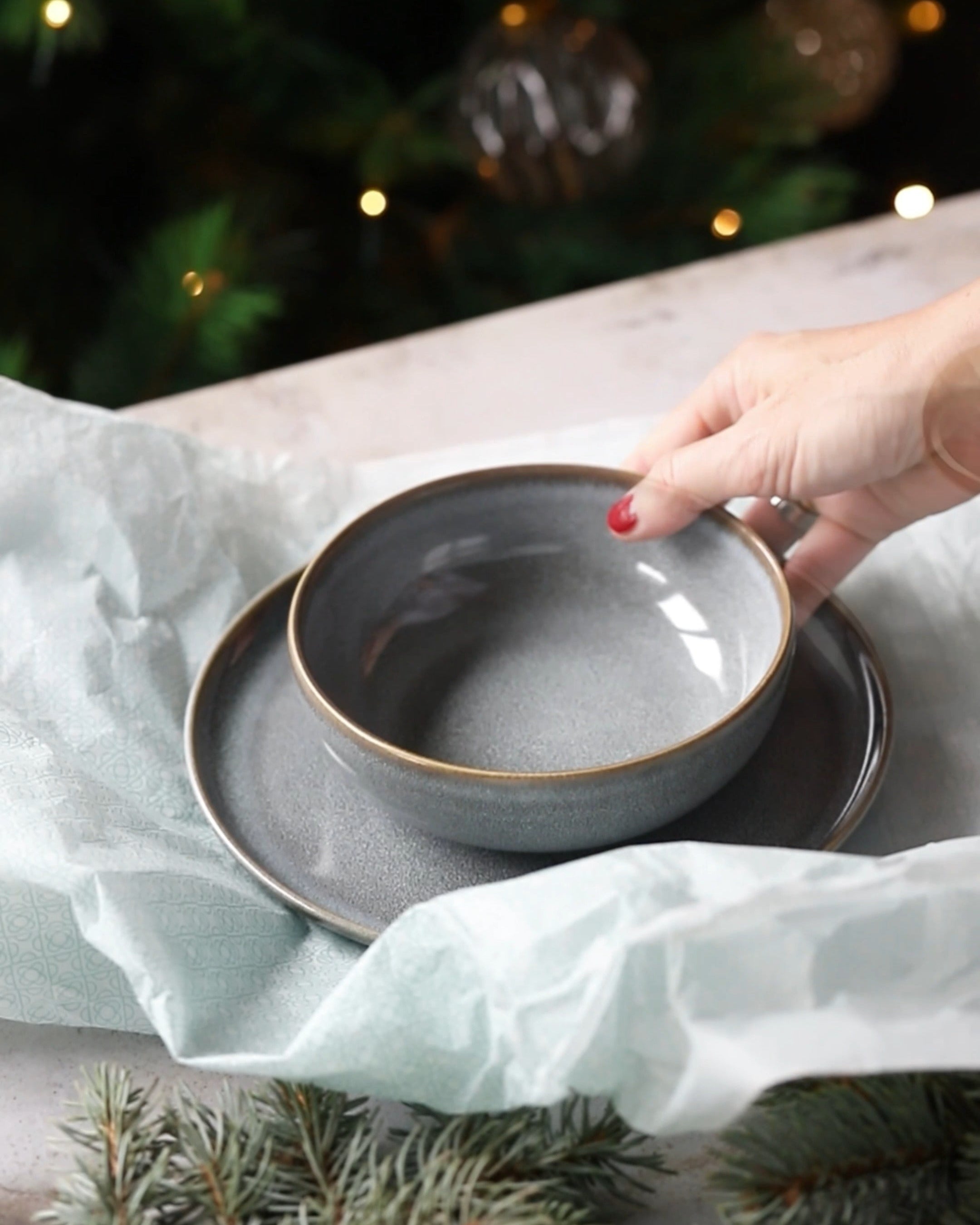 Vaisselle 12 pièces Saisons Denim