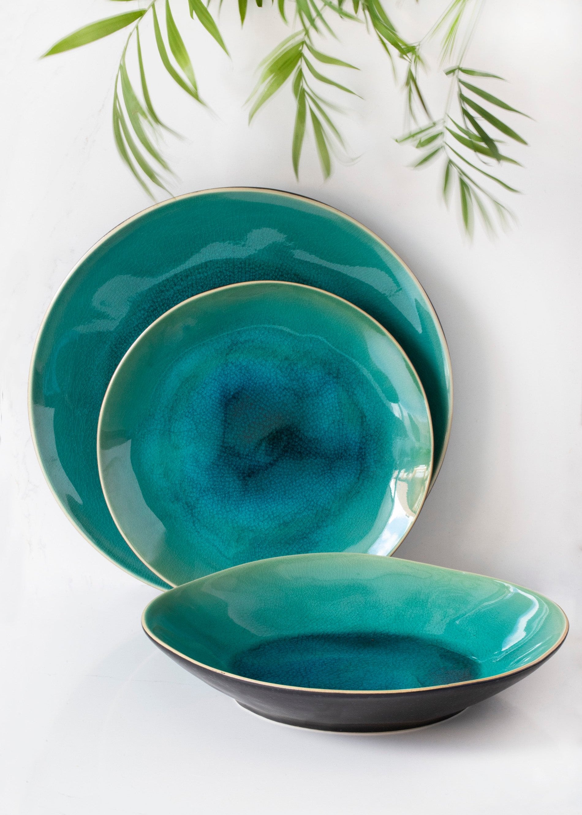 Assiette Plate Riviera Blue