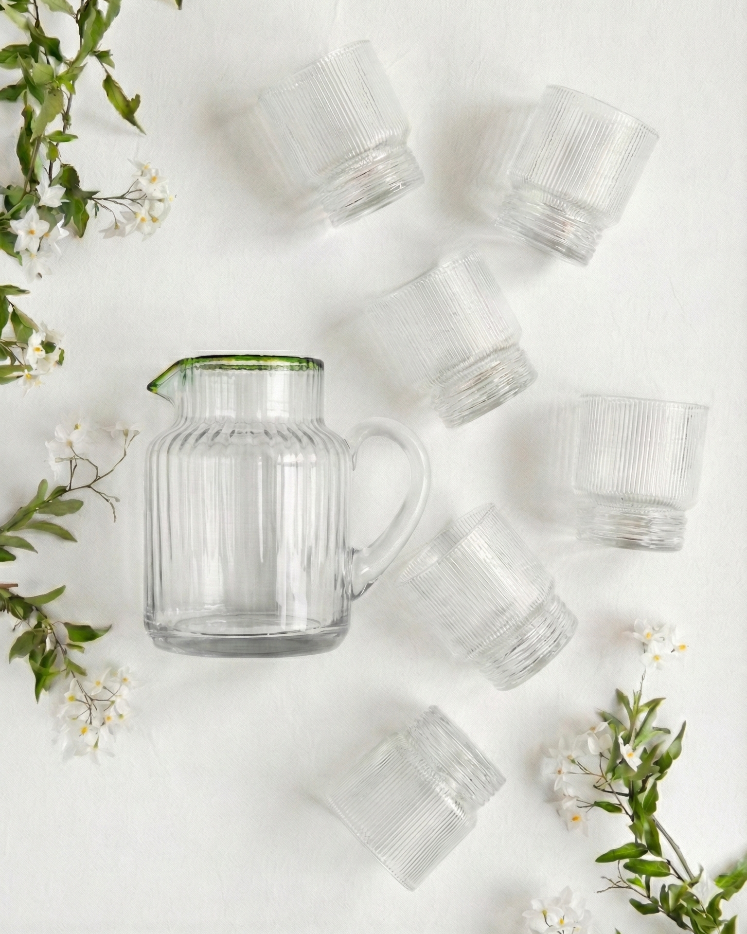 Set 6 Verres Todo Modo +  carafe Dudu Da