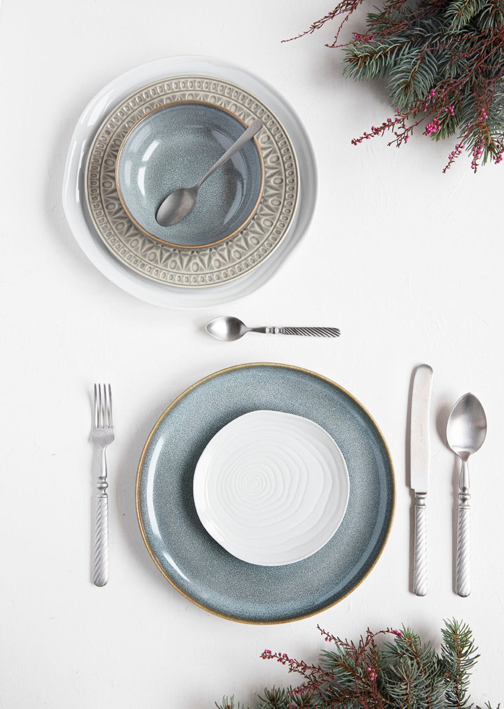 Assiette plate Saisons Denim