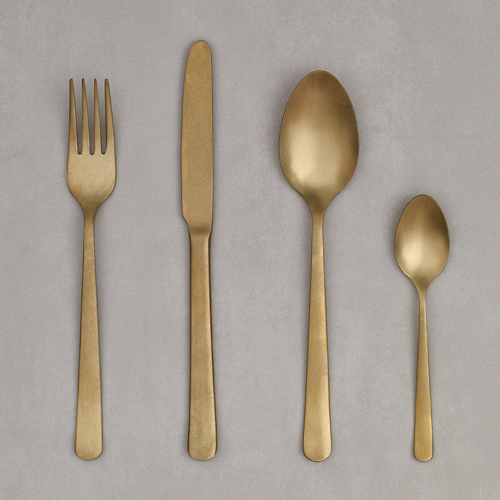 Couverts Tribeca Gold Vintage - 4 pièces 