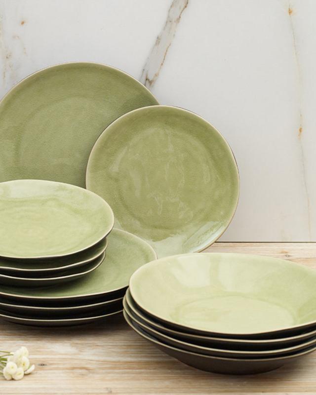Service de table 12 pièces Riviera Green