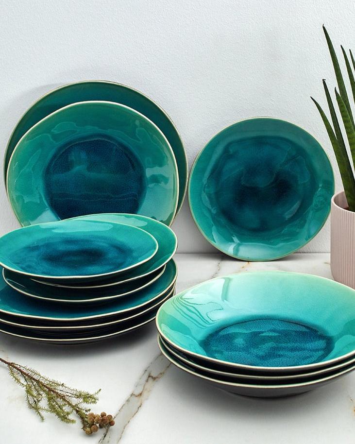 Riviera Blue 12 piece dinner set
