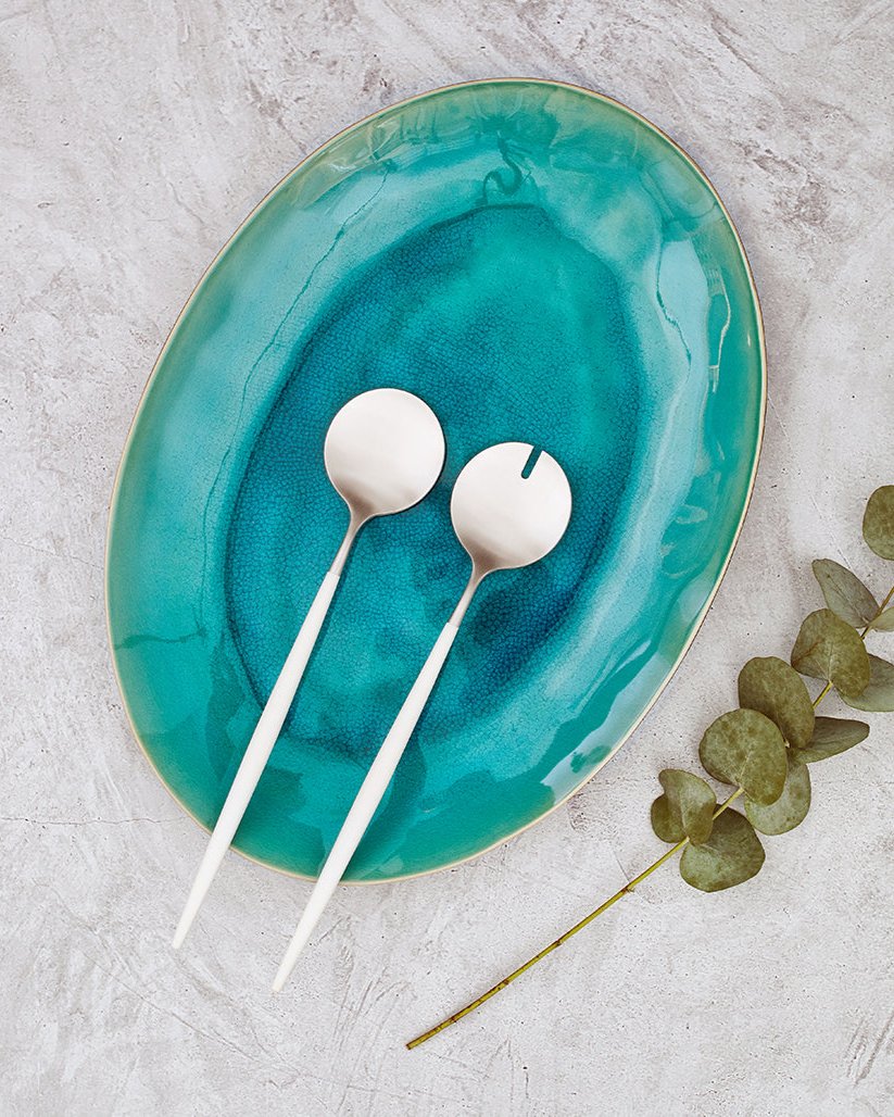 Plat ovale Riviera Blue